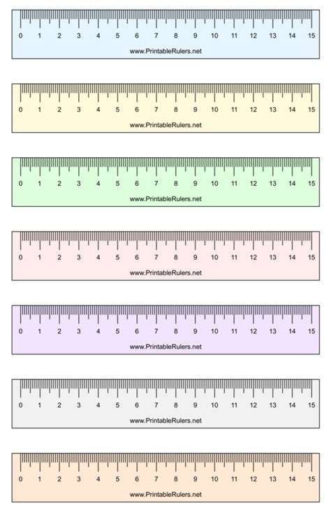 Printable Ruler Measurements
