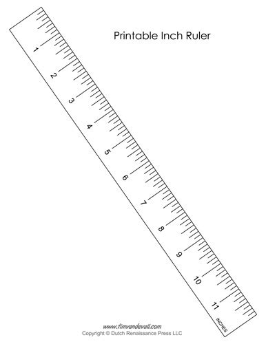 Printable Ruler With Inches