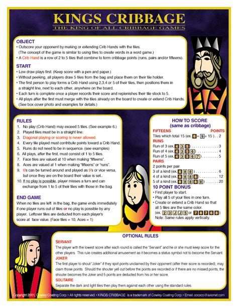 Printable Rules For Cribbage Customize and Print
