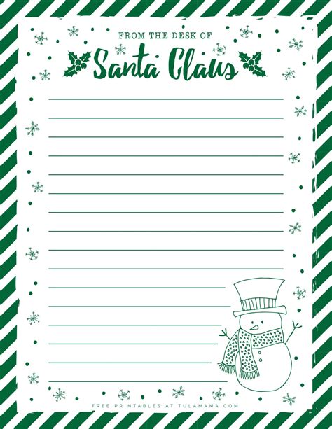 Printable Santa Paper