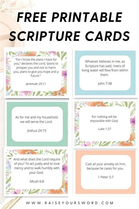 Printable Scripture cards 1 inspirational cards scripture Etsy Scripture printables