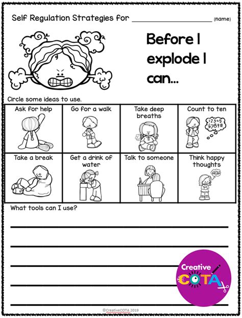 Printable SelfControl Worksheets PDF Boost Discipline and Emotional