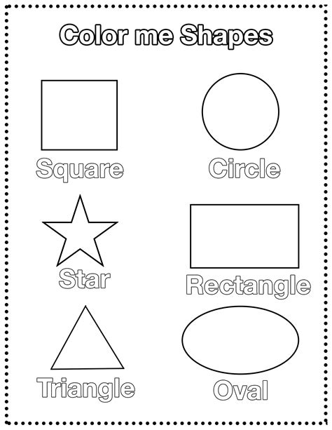Printable Shapes To Color Coloring Pages