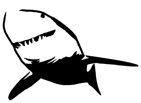 Printable Shark Stencil
