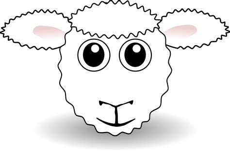 Printable Sheep Face Template