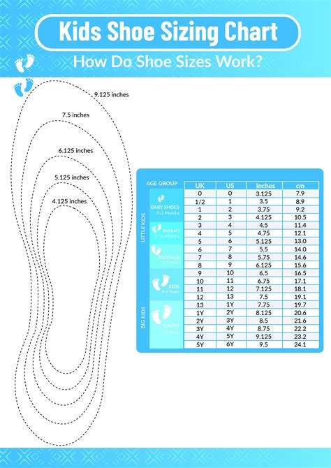 Printable Shoe Size Chart Kids Shoes In Canada & USA IKid
