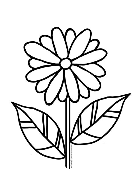 Printable Simple Flower Coloring Pages