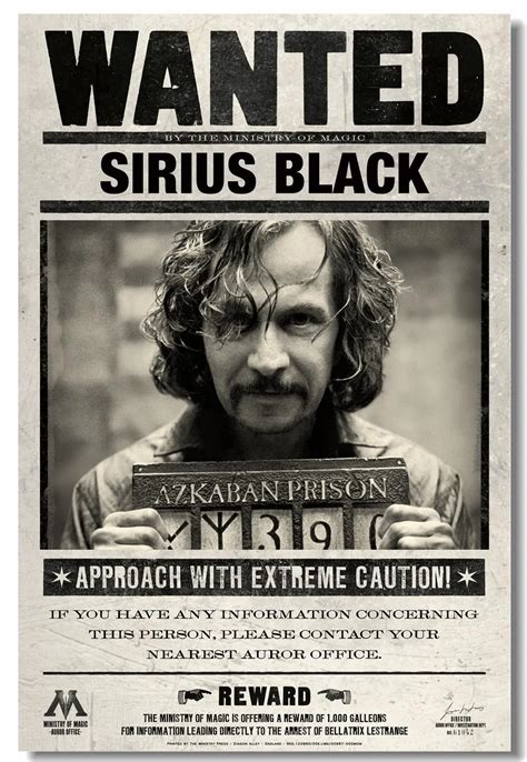 Printable Sirius Black Wanted Poster