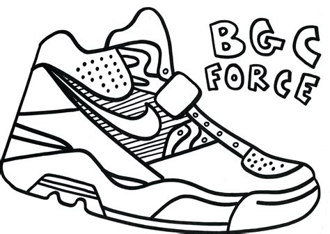 Printable Sneaker Coloring Pages