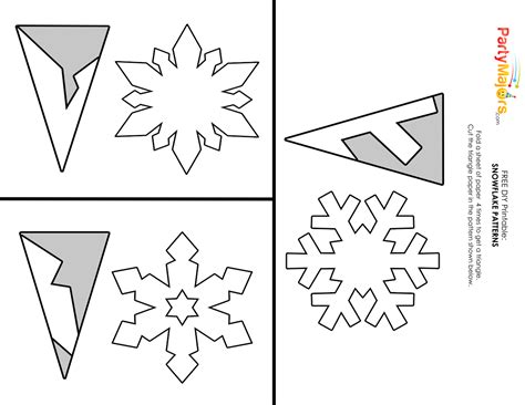 Printable Snowflake Template For Kindergarten
