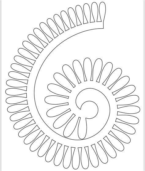 Printable Spiral Flower Template