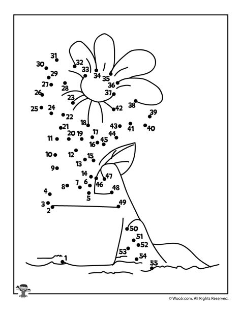 Printable Spring Dot to Dot Activity Pages Woo! Jr. Kids Activities