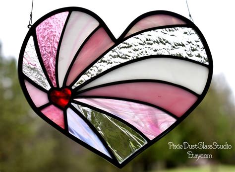 Printable Stained Glass Heart Patterns