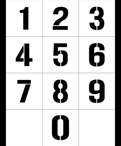 Printable Stencil Numbers Customize and Print