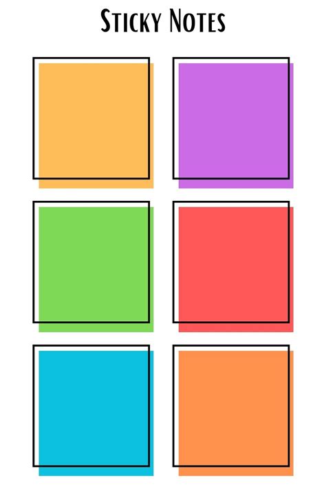 Printable Sticky Notes Template Sample Design Layout Templates