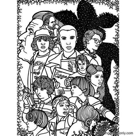 Printable Stranger Things Coloring Pages Customize and Print