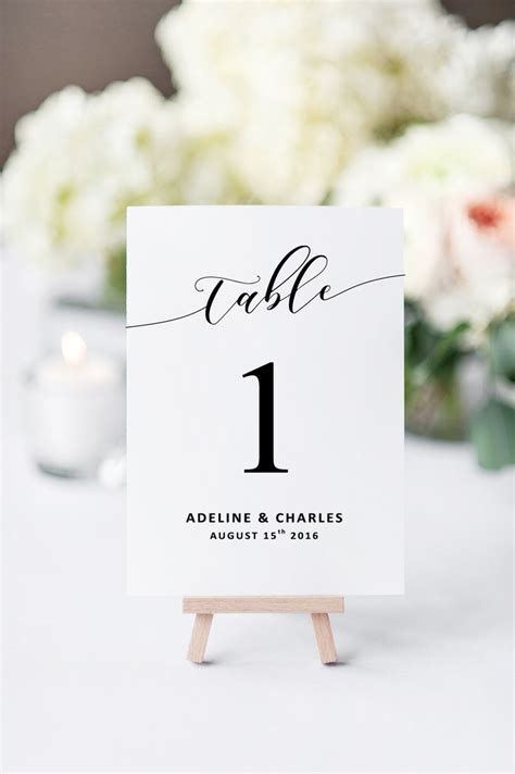 Printable Table Numbers Numerals Pinterest Table numbers