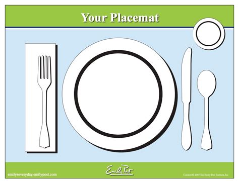 Printable Table Setting Template