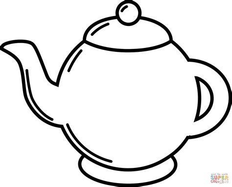 Printable Teapot Coloring Pages Coloring Home Teapot Images Mobile