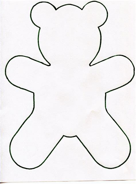 Printable Teddy Bear Shape Printable Treats Com