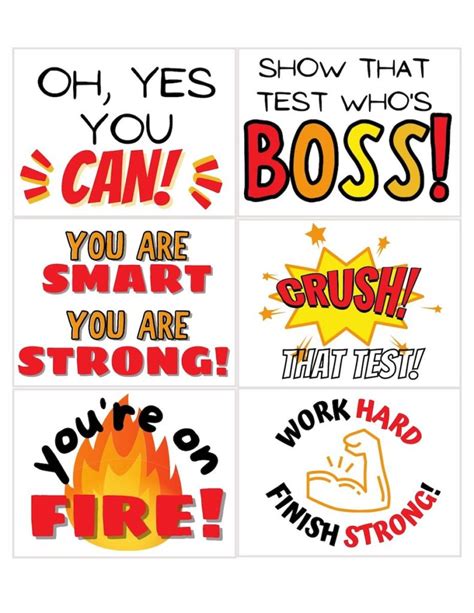 Printable Testing Motivation For Students