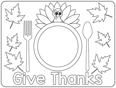 Printable Thanksgiving Placemats Printabulls