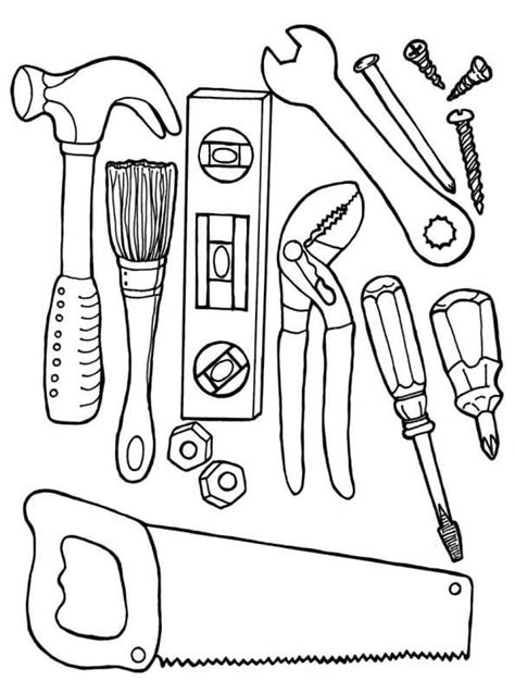 Printable Tools Coloring Pages Coloring Pages