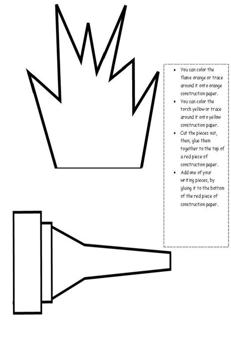 Printable Torch Template