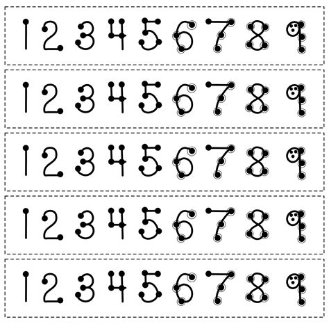 Printable Touch Math Numbers