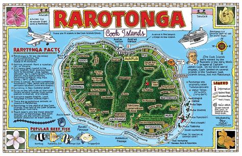 Printable Tourist Map Of Rarotonga