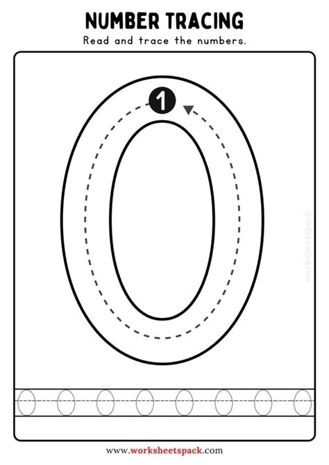 Printable Tracing Number 0