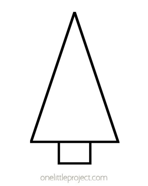 Printable Triangle Christmas Tree Template Free Printable