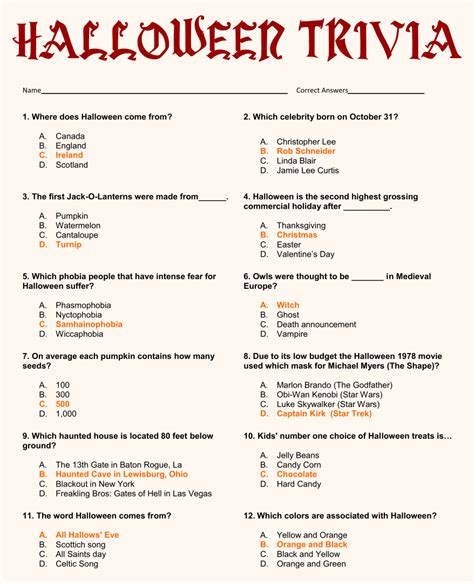 Printable Trivia Questions With Multiple Choice Answers Printable