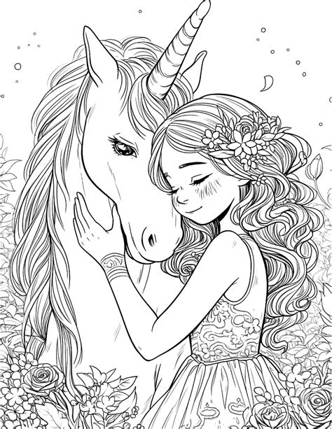 Printable Unicorn Pages For Girls Coloring Pages