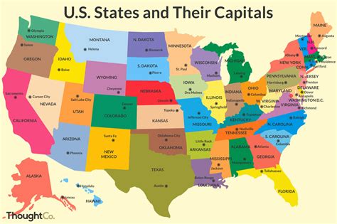 Printable United States Map With Capitals
