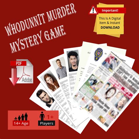 Printable Unsolved Case Files Game