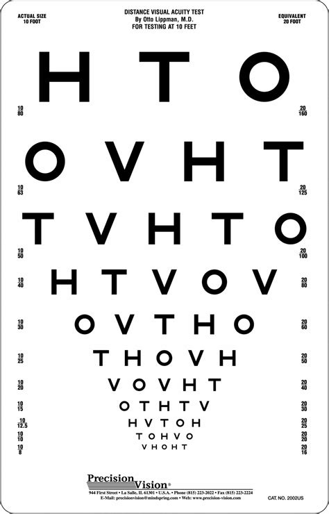 Printable Visual Acuity Chart Printable Chart