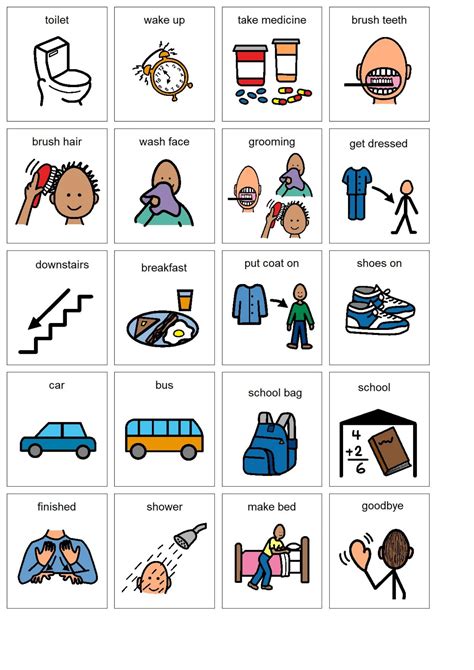 Printable Visual Aids For Autism