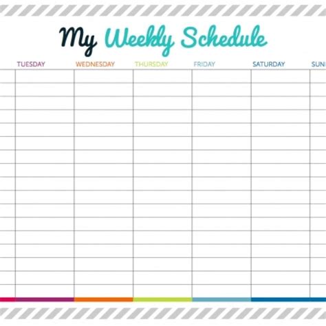 Printable Weekly Planner With Time Slots Calendar Inspiration Design