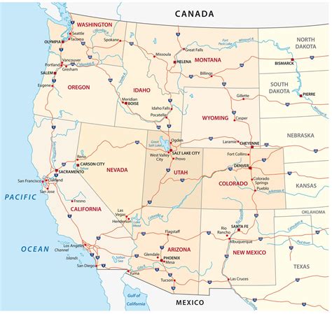Printable Western States Map