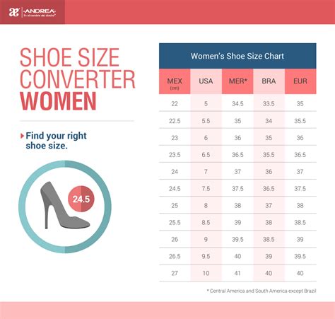 Printable Womens Shoe Size Chart