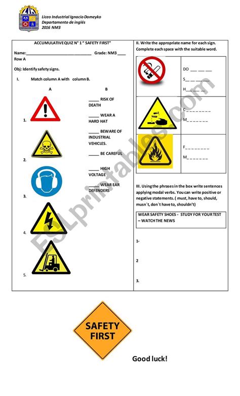 Printable Workplace Safety Quiz With Answers Portal Tutorials