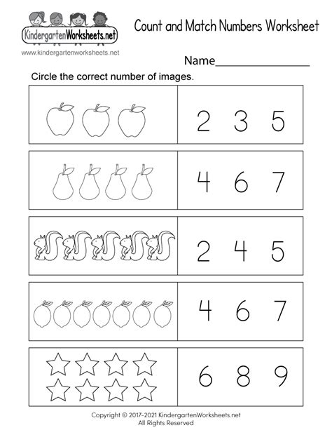 Printable Worksheet For Kindergarten