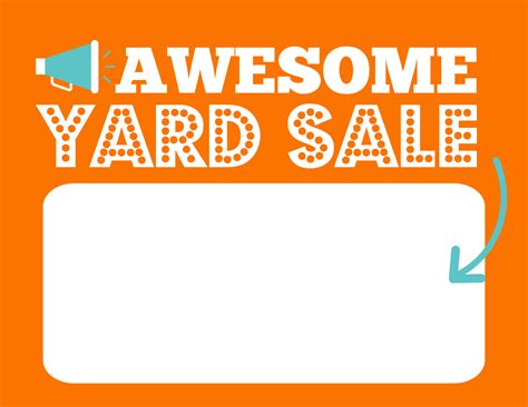 Printable Yard Sale Signs