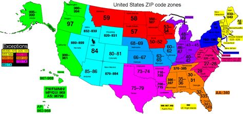 Printable Zip Code Maps Printable Map of The United States