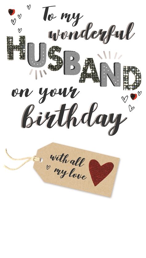 About this item . Send wishes for an amazing day to your dear husband With a funny birthday card that keeps it Real. Front features sweet hand lettering with Arrow, hearts, and Star illustrations, and reads: "Happy birthday to the guy who's impressed Me, inspired me, supported Me, Love Me, pissed Me off " inside reads: "whoops!. 
