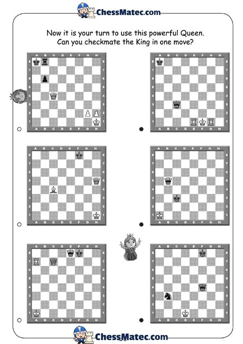 Printable chess puzzles.  Chess Worksheets Try our new chess puzzles PDF...