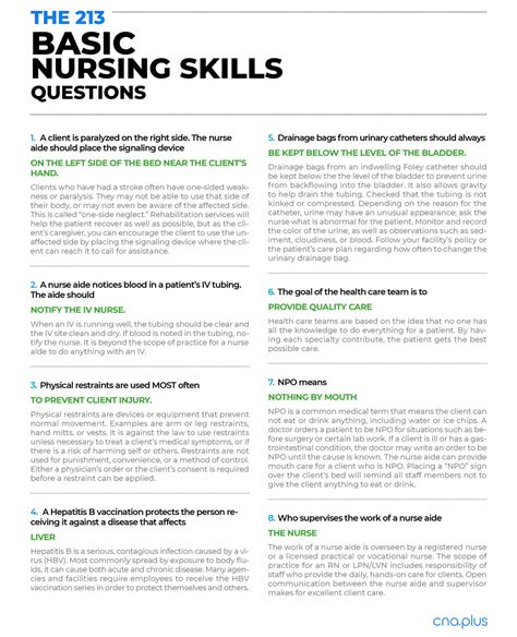 This cna cheat sheet will greatly reduce your study time for the exam. There Are 40 Questions That Will Help You Prepare For The 2024 Cna Examination. ... FREE PRINTABLE CNA Practice Exam, This can be accomplished by regularly checking on the. Overview of the cna exam.. 