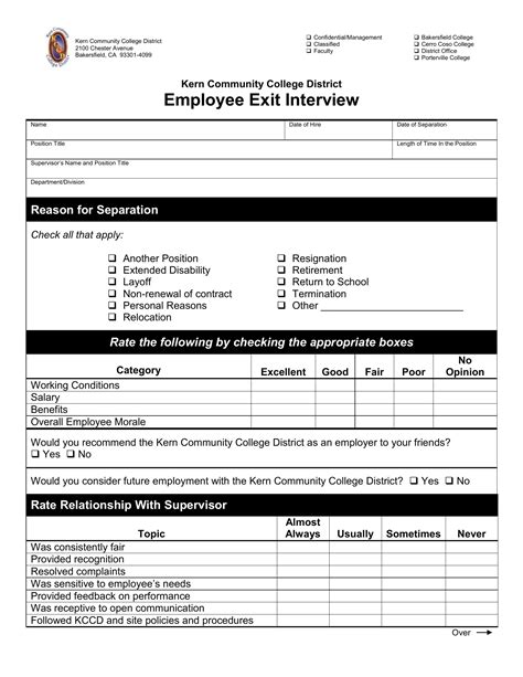 Printable exit interview forms Fill out & sign online DocHub