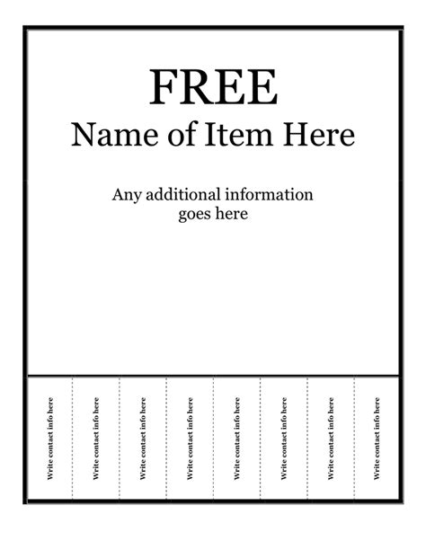 Printable flyer template in Word and Pdf formats